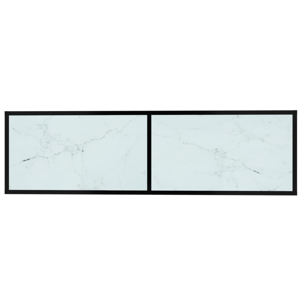 Tv-bänk vit marmor 140x40x40,5 cm härdat glas