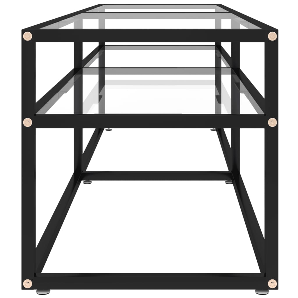 Tv-bänk transparent 160x40x40,5 cm härdat glas