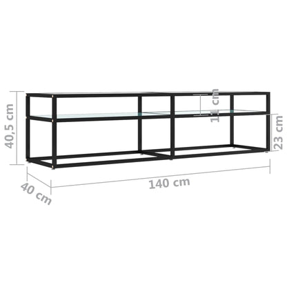 Tv-bänk vit marmor 160x40x40,5 cm härdat glas