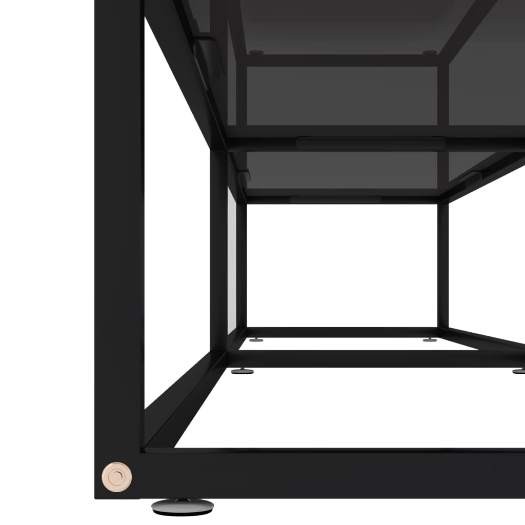 Tv-bänk svart 200x40x40,5 cm härdat glas