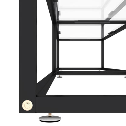 Tv-bänk transparent 220x40x40,5 cm härdat glas