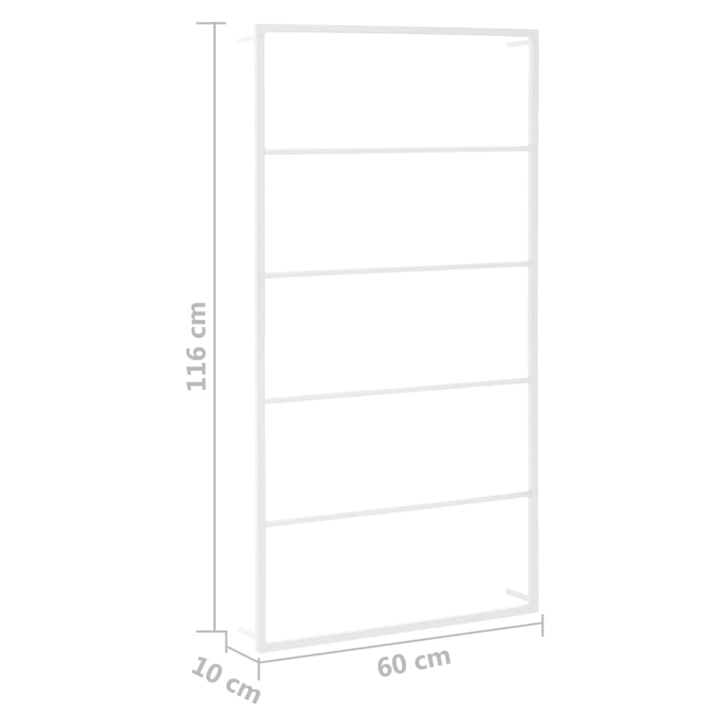 Handdukshängare vit 60x10x116 cm stål