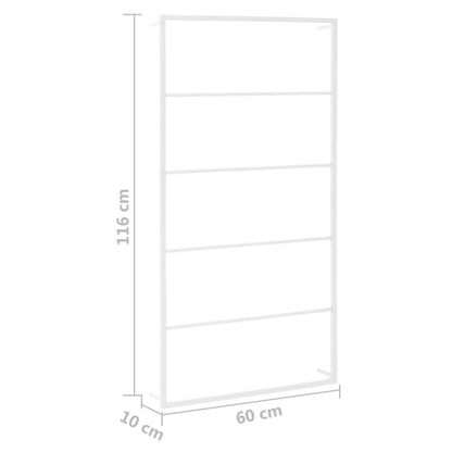 Handdukshängare vit 60x10x116 cm stål