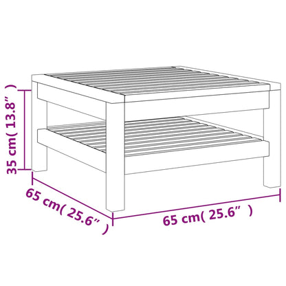 Soffbord 65x65x35 cm massivt akaciaträ