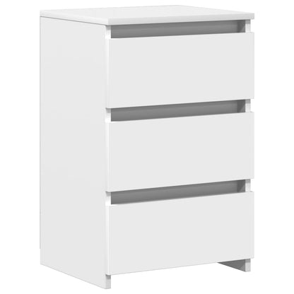 Sängbord 2 st vit 40x35x62,5 cm konstruerat trä