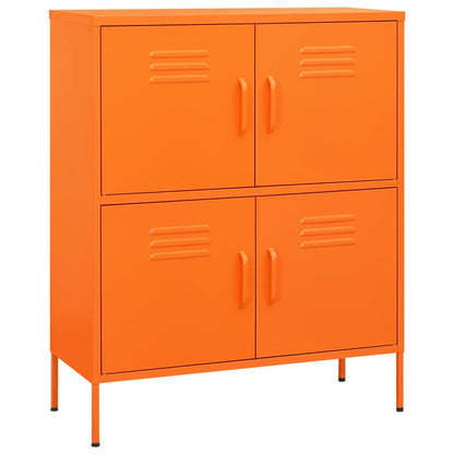 Förvaringsskåp orange 80x35x101,5 cm stål