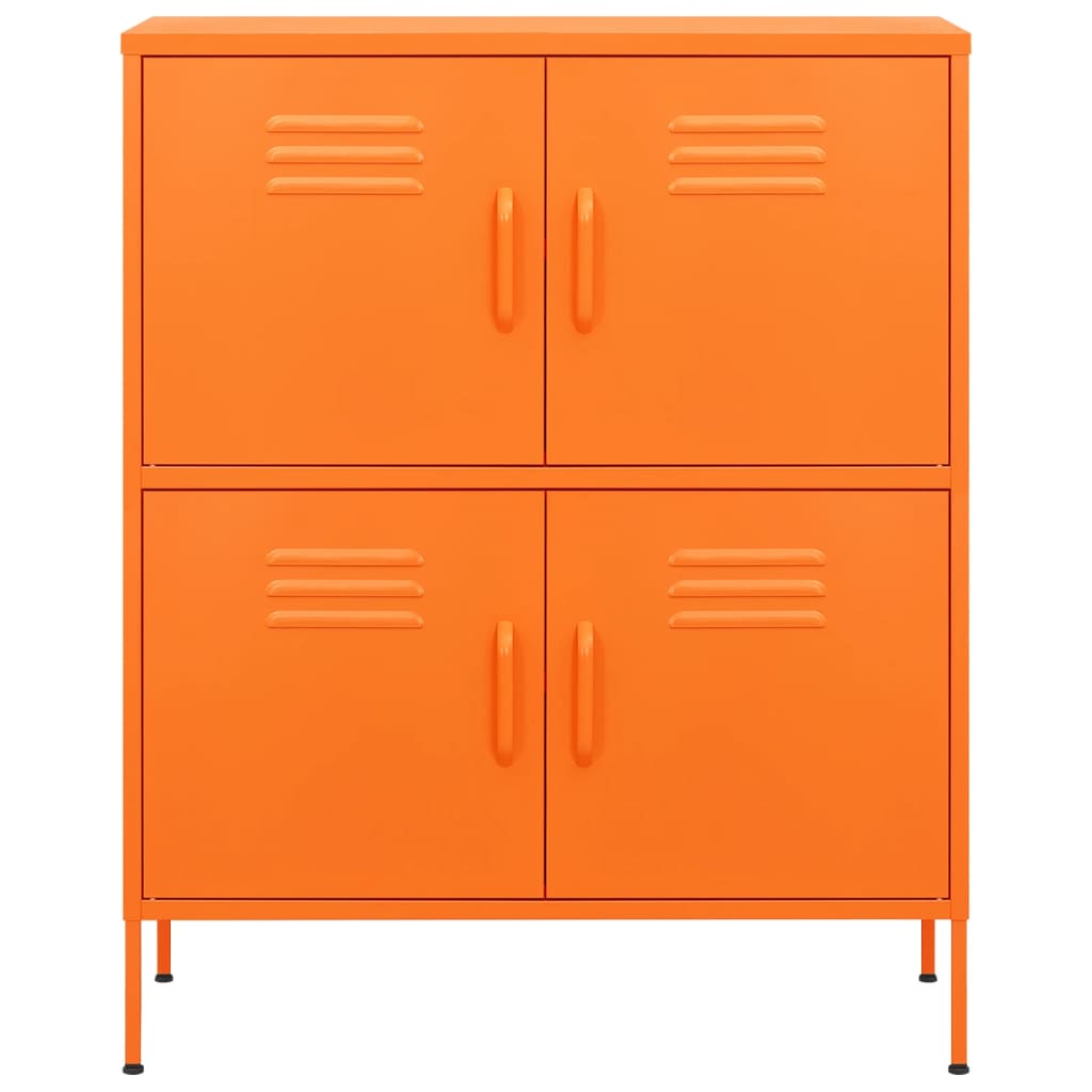 Förvaringsskåp orange 80x35x101,5 cm stål