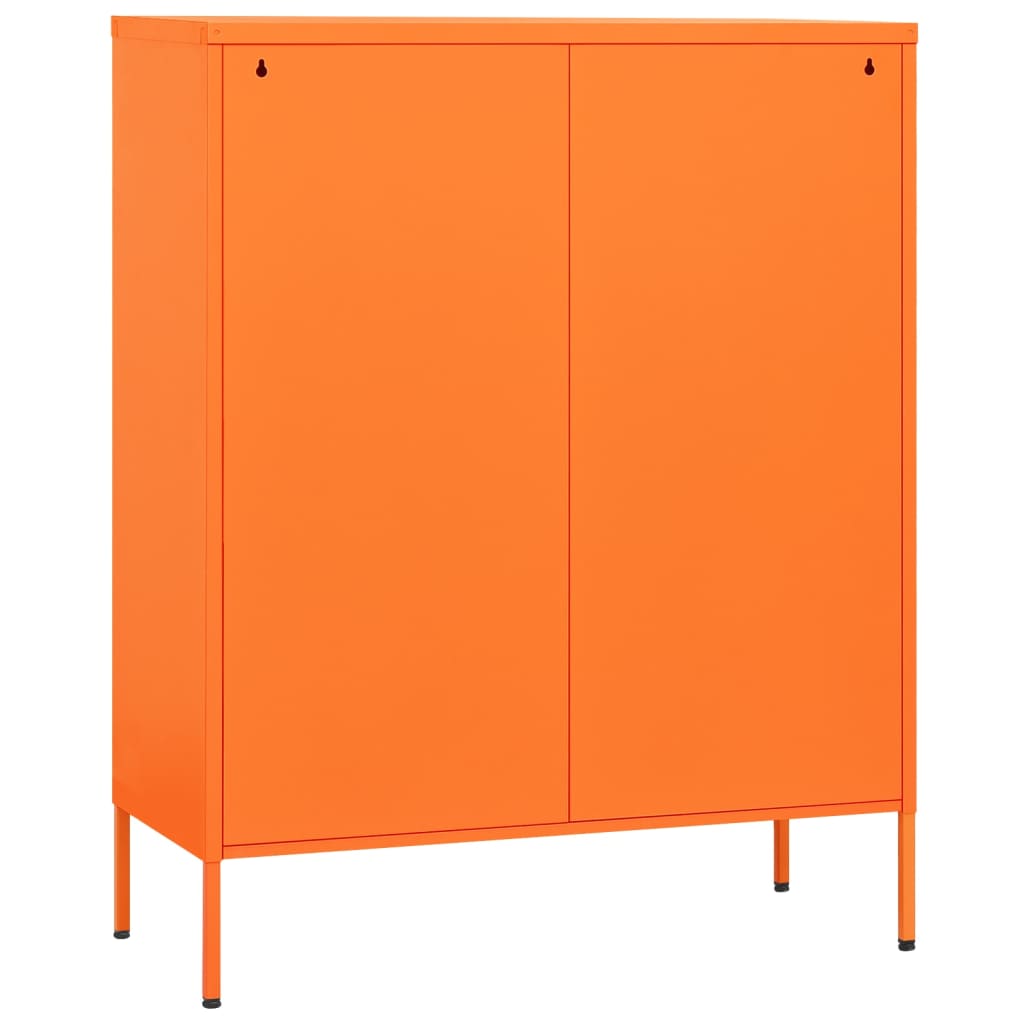 Förvaringsskåp orange 80x35x101,5 cm stål