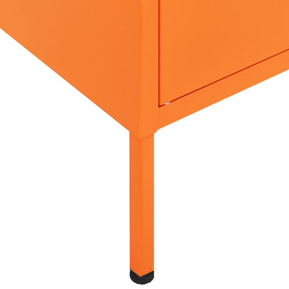 Förvaringsskåp orange 80x35x101,5 cm stål