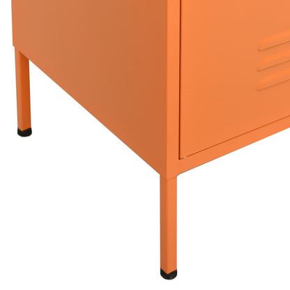 Förvaringsskåp orange 80x35x101,5 cm stål