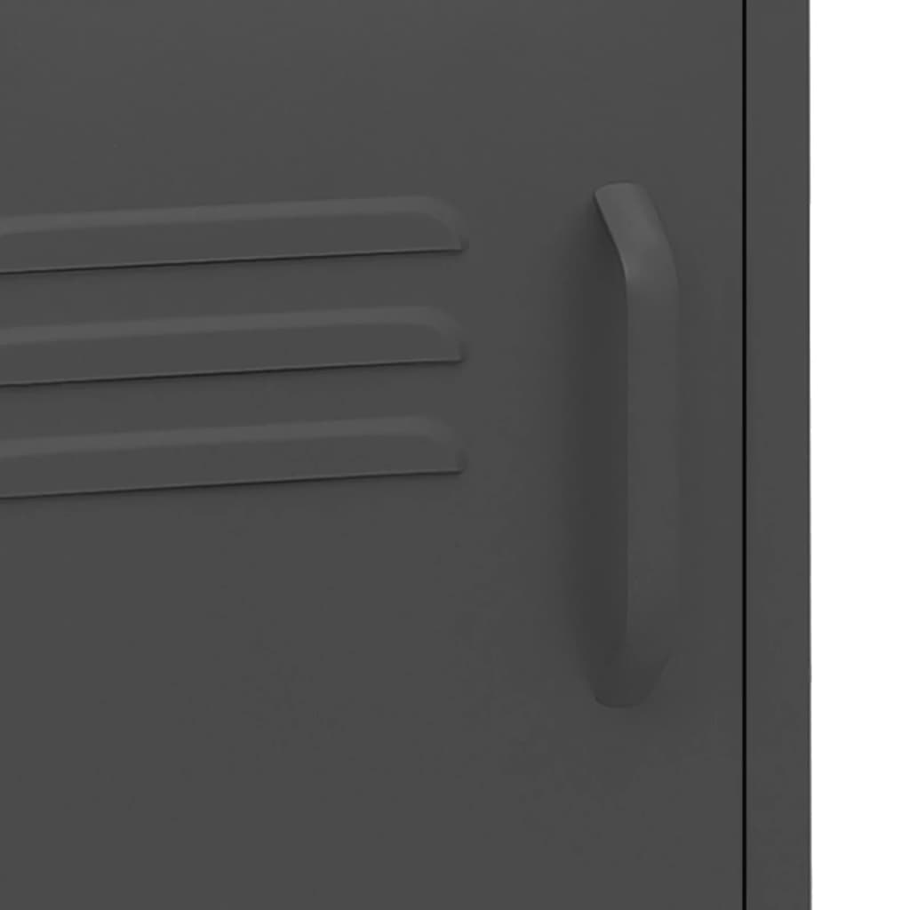 Sängbord antracit 35x35x51 cm stål