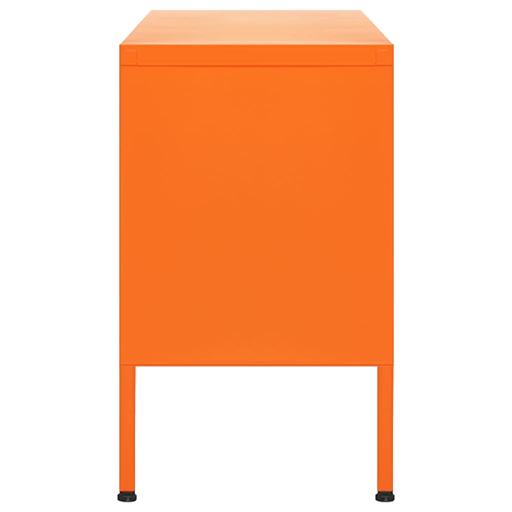 Tv-bänk orange 105x35x50 cm stål