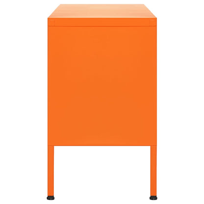 Tv-bänk orange 105x35x50 cm stål