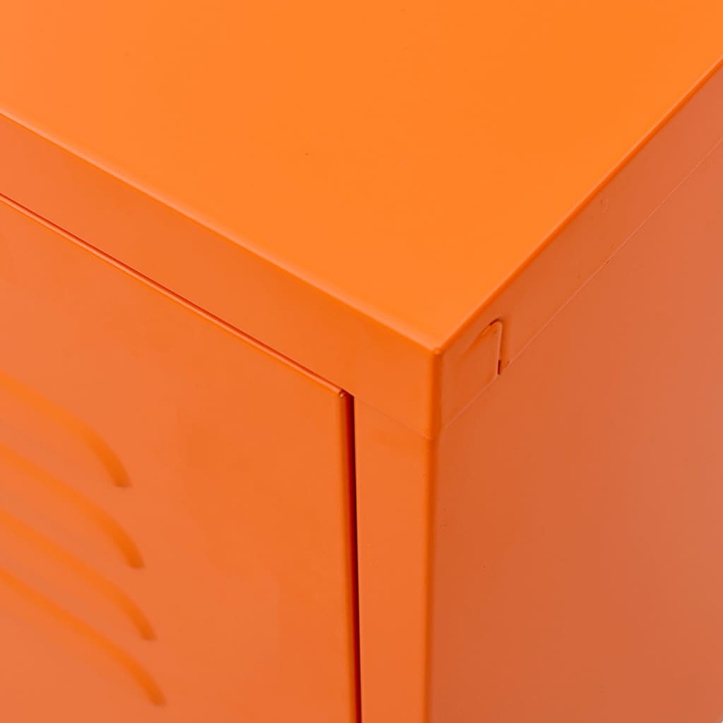 Tv-bänk orange 105x35x50 cm stål