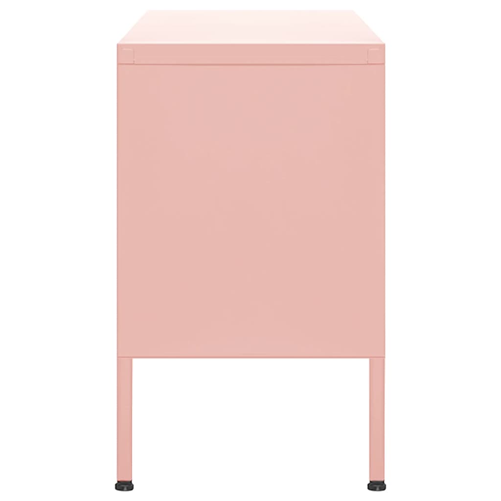 Tv-bänk pink 105x35x50 cm stål