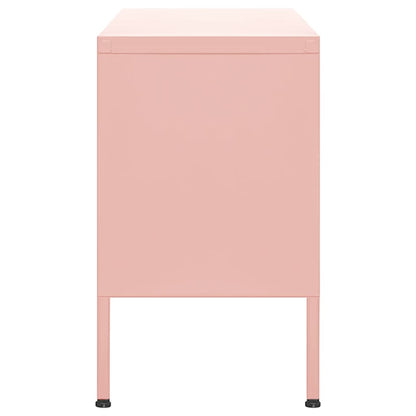 Tv-bänk pink 105x35x50 cm stål