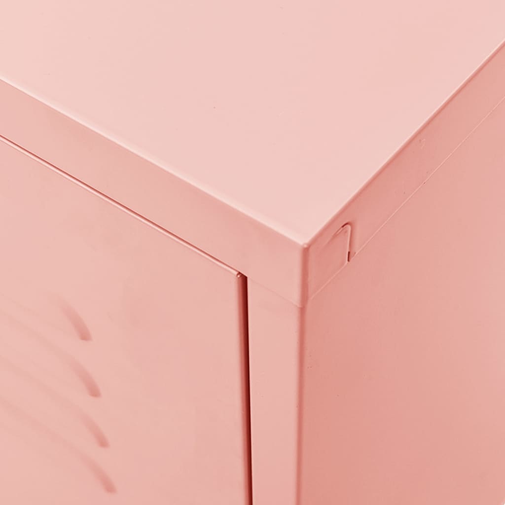 Tv-bänk pink 105x35x50 cm stål