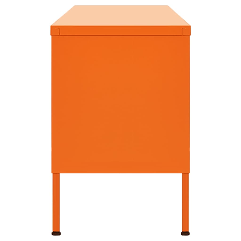 Tv-bänk orange 105x35x50 cm stål
