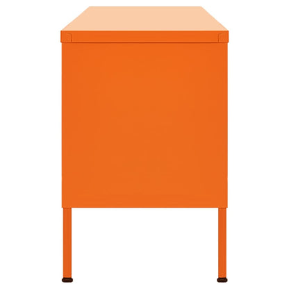 Tv-bänk orange 105x35x50 cm stål
