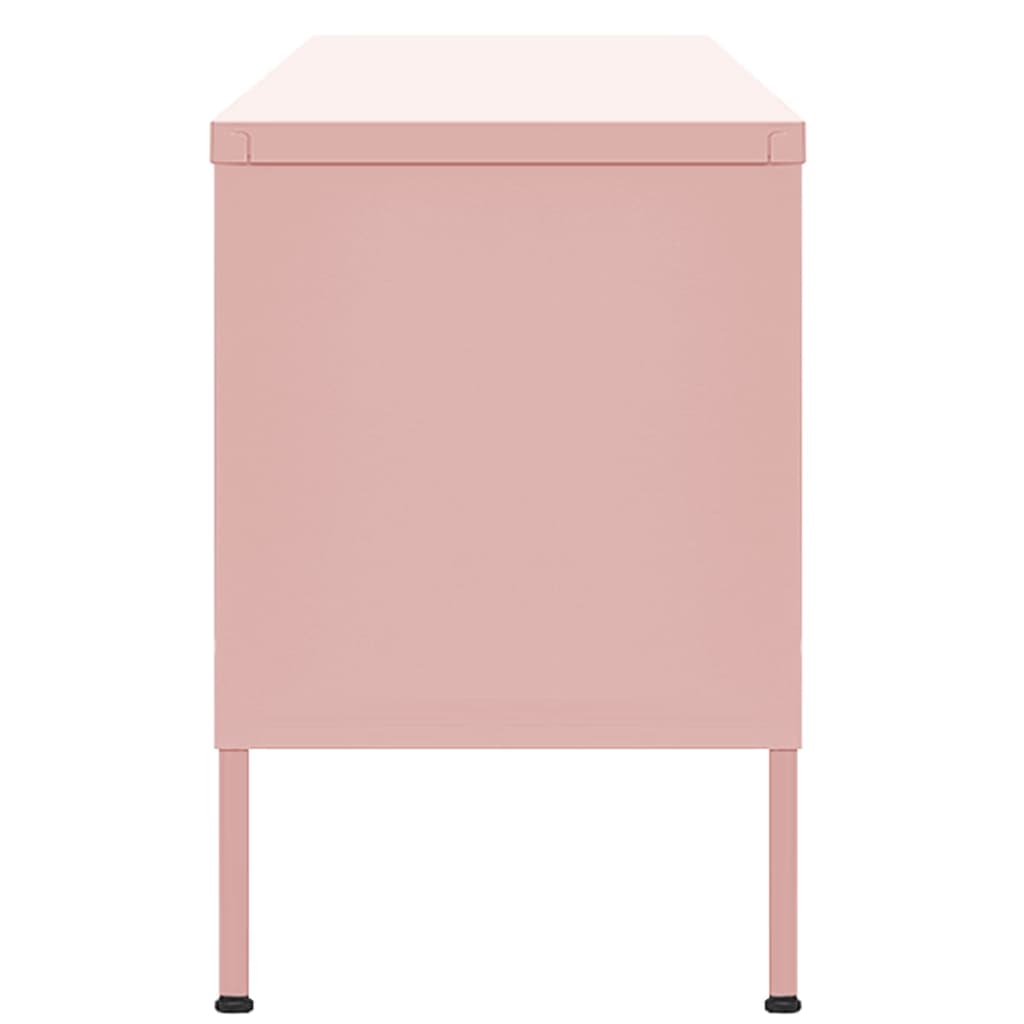 Tv-bänk pink 105x35x50 cm stål