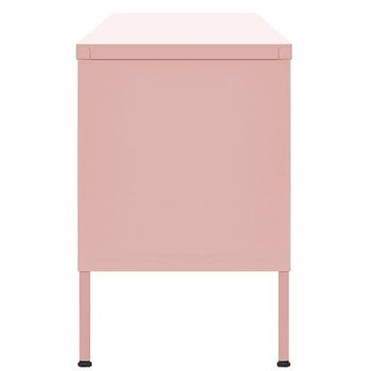 Tv-bänk pink 105x35x50 cm stål