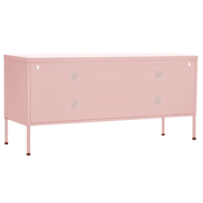 Tv-bänk pink 105x35x50 cm stål