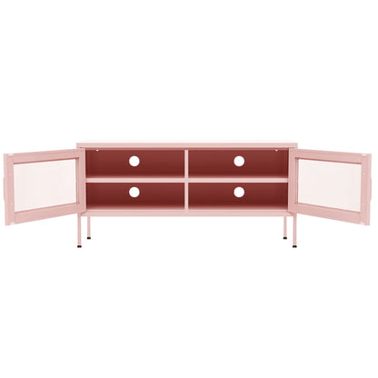 Tv-bänk pink 105x35x50 cm stål