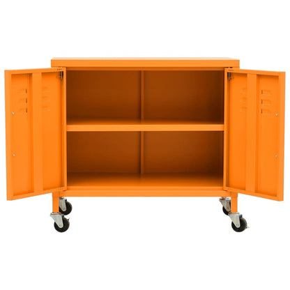 Förvaringsskåp orange 60x35x56 cm stål