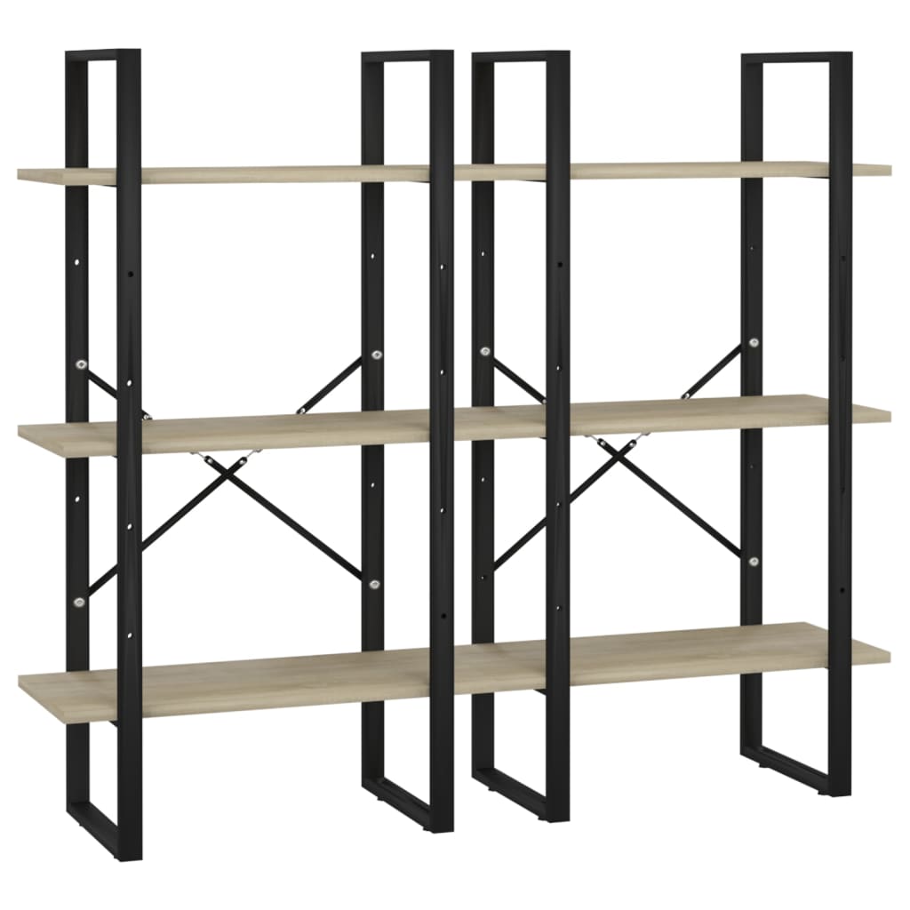 Förvaringshylla sonoma-ek 60x30x210 cm konstruerat trä