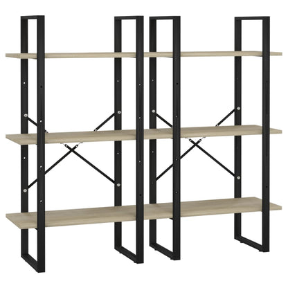 Förvaringshylla sonoma-ek 60x30x210 cm konstruerat trä