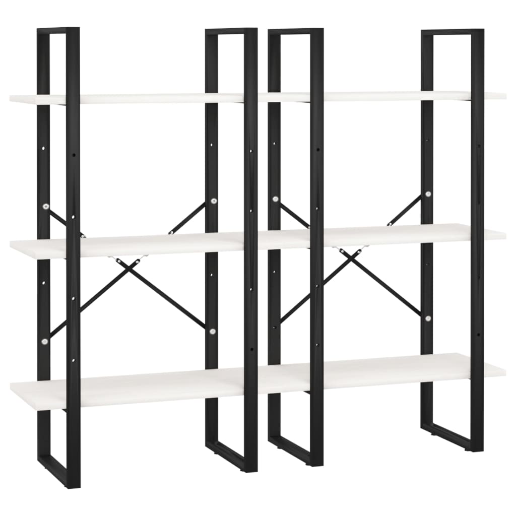 Förvaringshylla vit 60x30x210 cm massiv furu