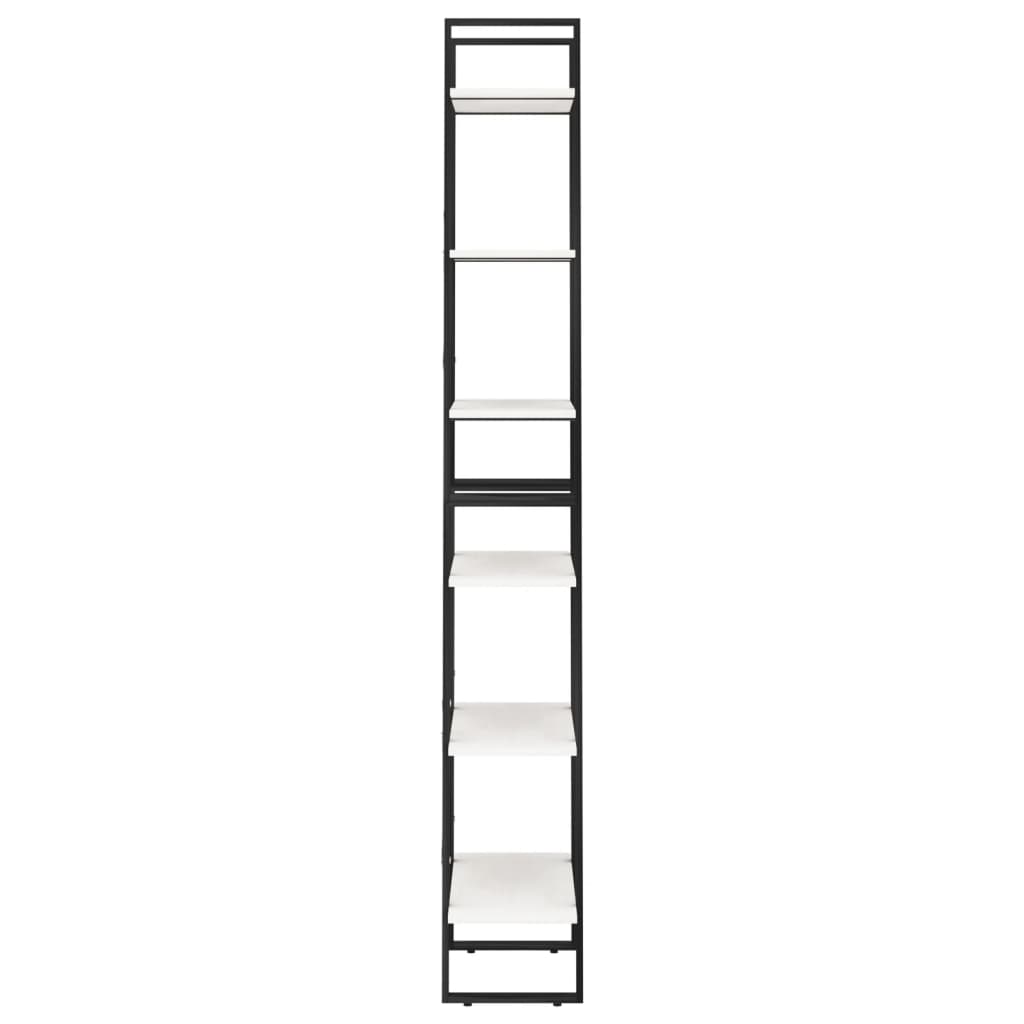 Förvaringshylla vit 60x30x210 cm massiv furu