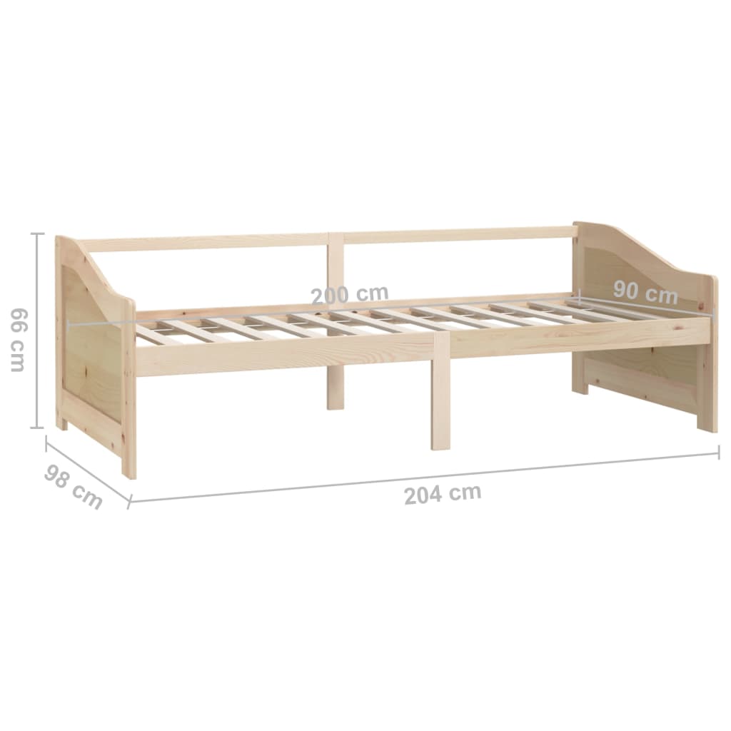 Dagbädd 3-sits massiv furu 90x200 cm