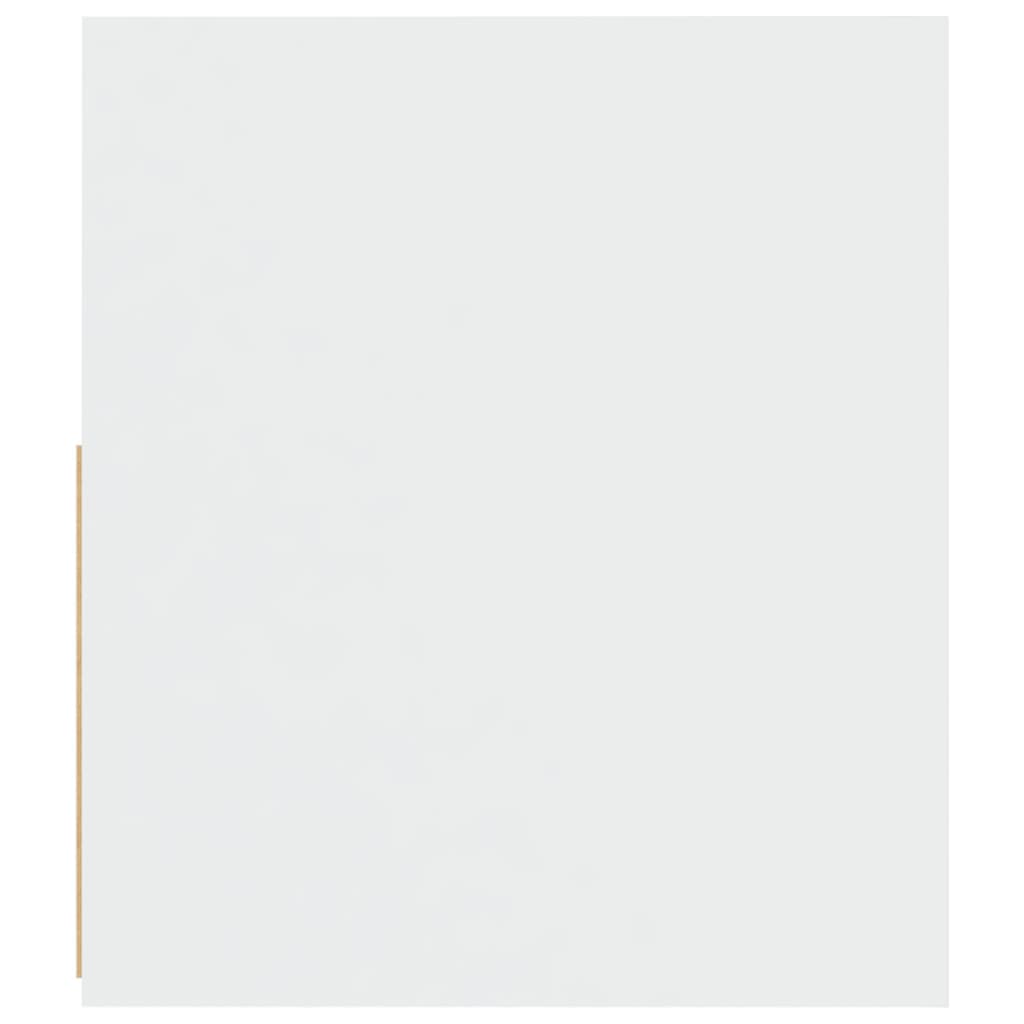 Sängbord med LEDs 2 st vit 60x35x40 cm