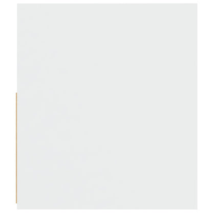 Sängbord med LEDs 2 st vit 60x35x40 cm