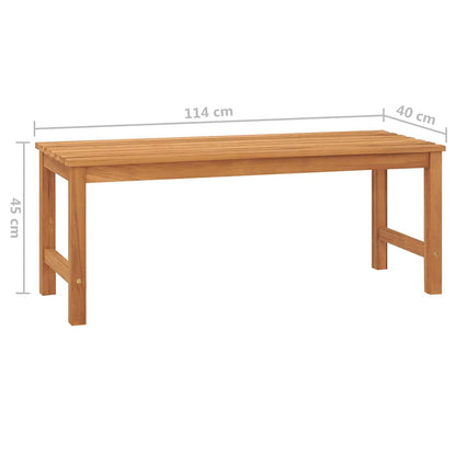 Trädgårdsbänk 114 cm massiv teak