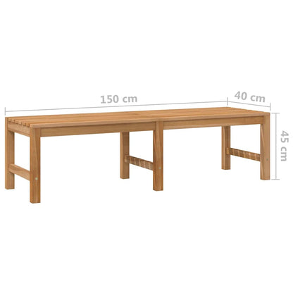 Trädgårdsbänk 150 cm massiv teak