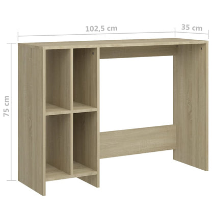 Datorbord sonoma-ek 102,5x35x75 cm konstruerat trä