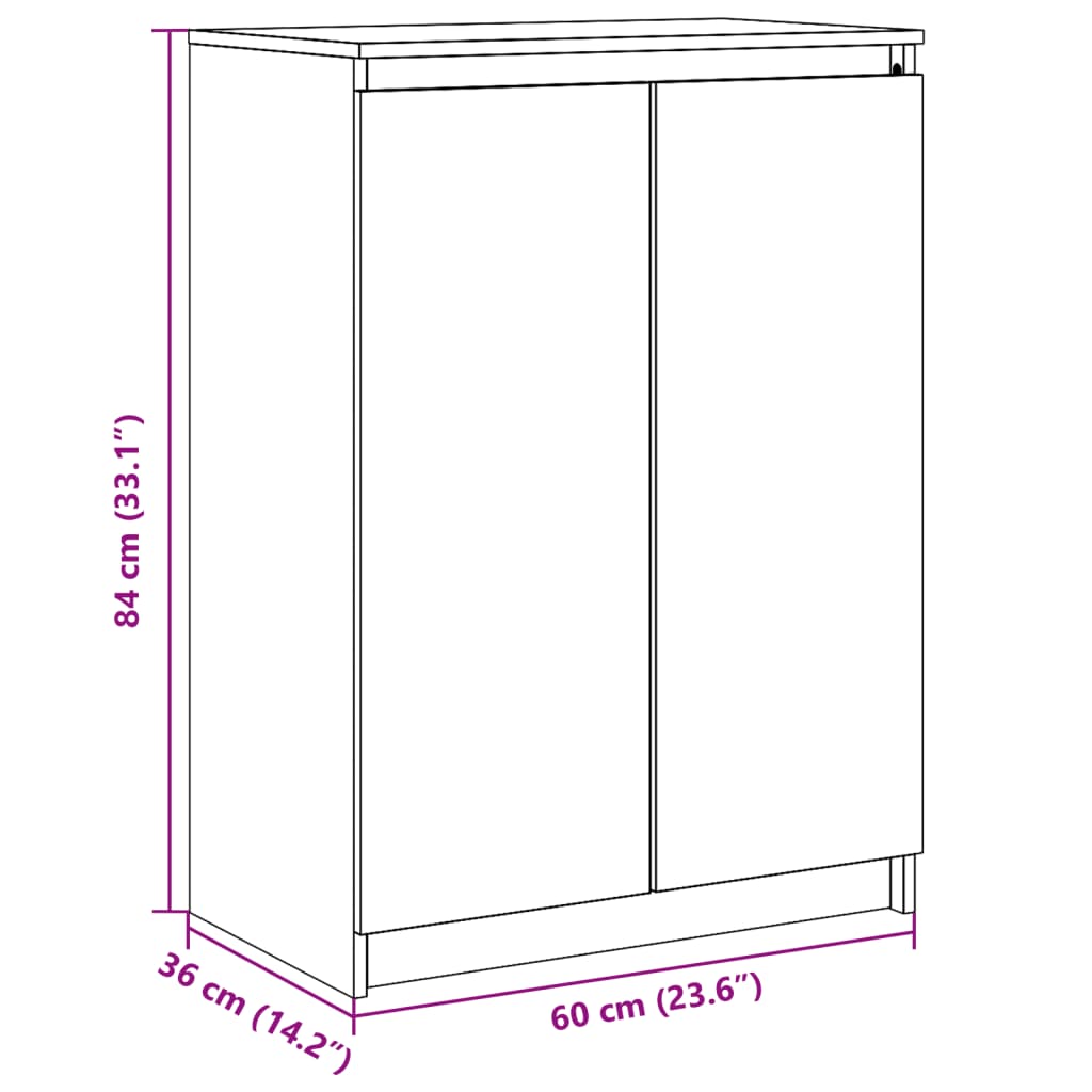 Skänk 60x36x84 cm massiv furu