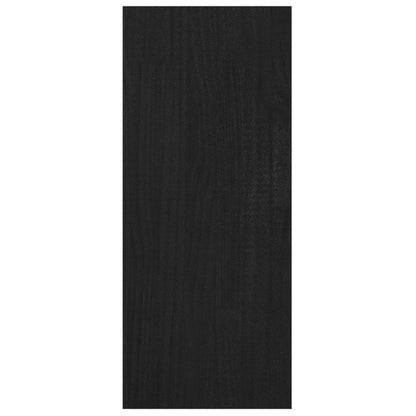 Bokhylla/Rumsavdelare svart 100x30x71,5 cm massiv furu