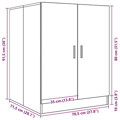 Badrumsskåp svart 71x71,5x91,5 cm konstruerat trä