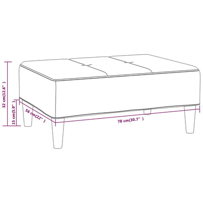 Fotpall svart 78x56x32 cm tyg