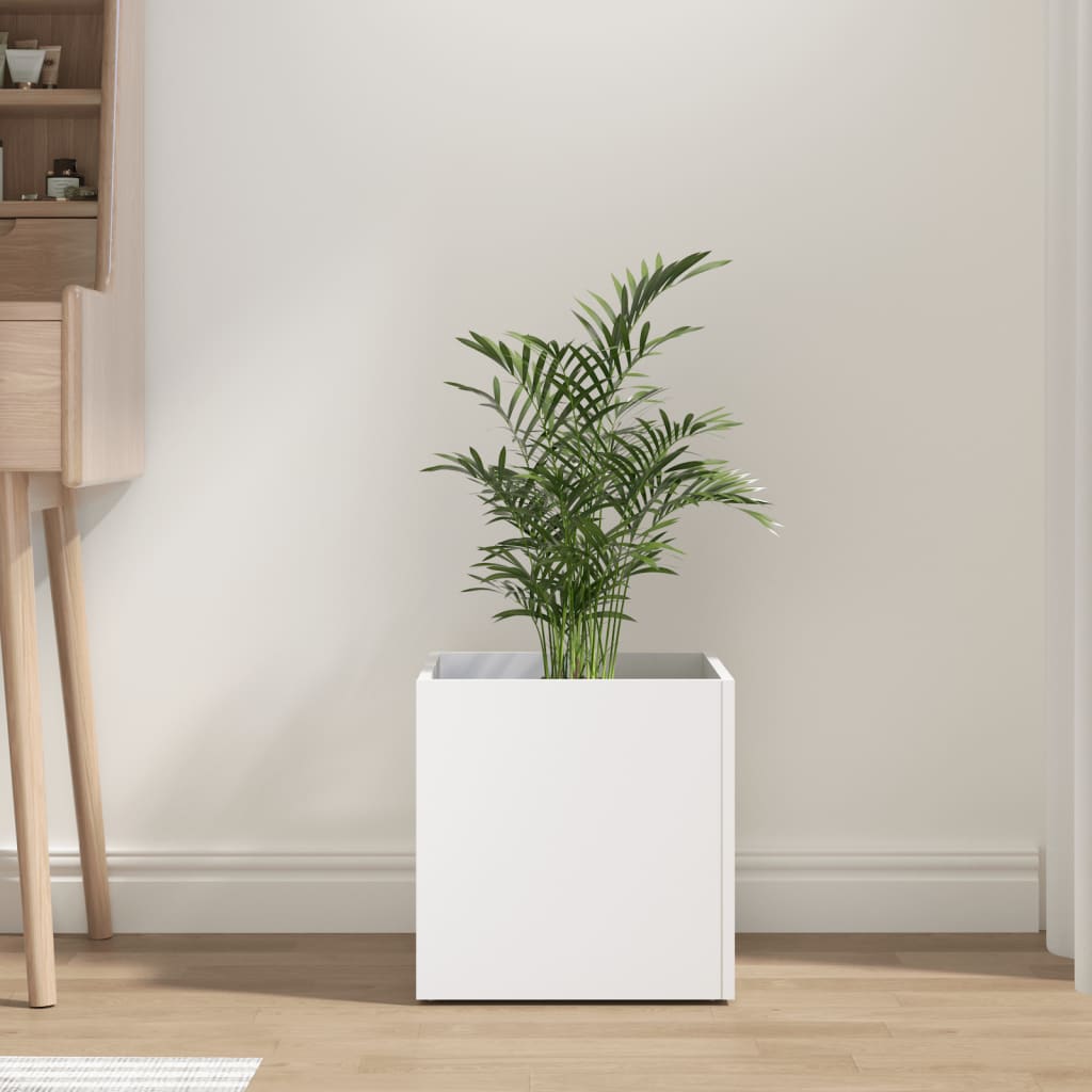 Odlingslåda vit 40x40x40 cm konstruerat trä