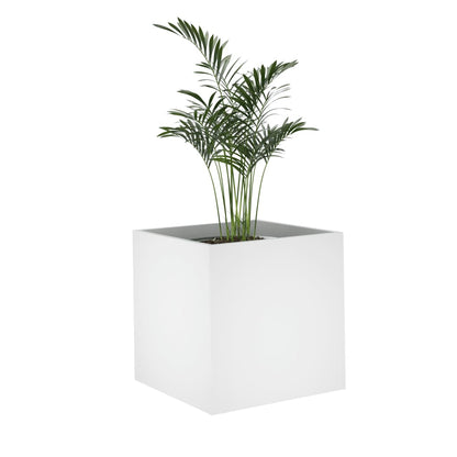 Odlingslåda vit 40x40x40 cm konstruerat trä
