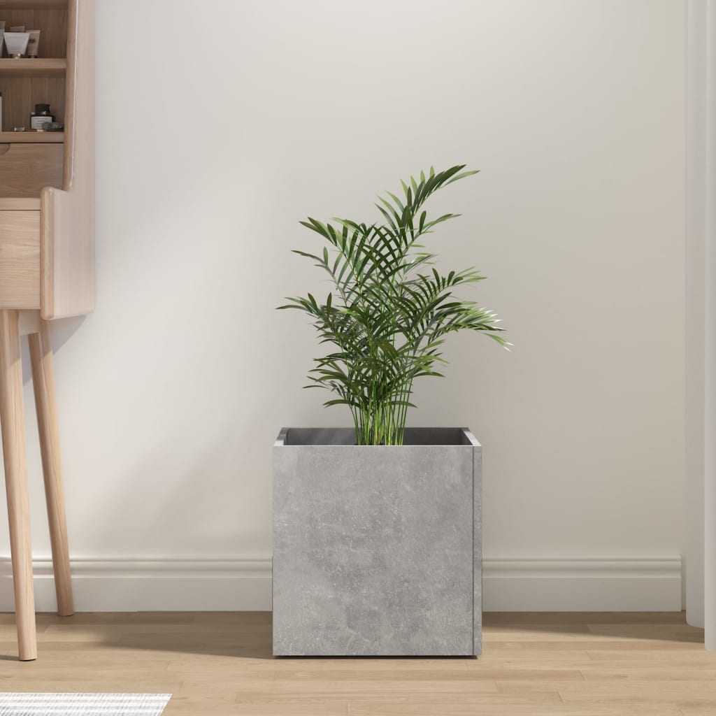 Odlingslåda betonggrå 40x40x40 cm konstruerat trä