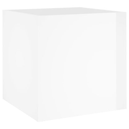 Odlingslåda vit högglans 40x40x40 cm konstruerat trä