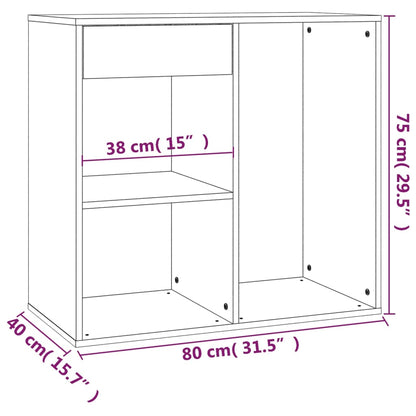 Sminkskåp vit 80x40x75 cm konstruerat trä