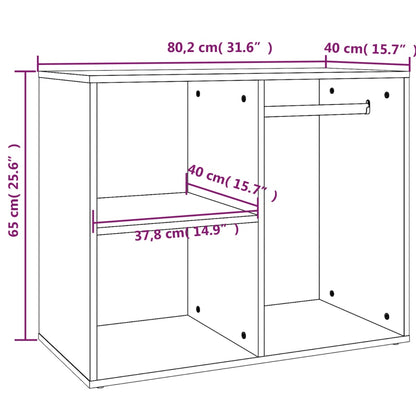 Klädskåp vit 80x40x65 cm konstruerat trä