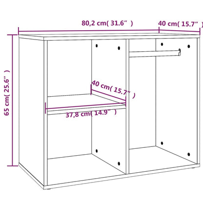 Klädskåp vit högglans 80x40x65 cm konstruerat trä