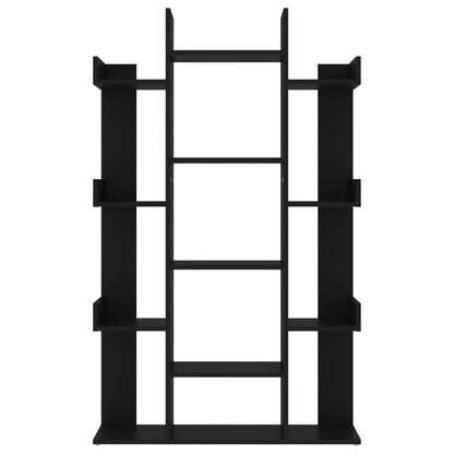 Bokhylla svart 86x25,5x140 cm konstruerat trä
